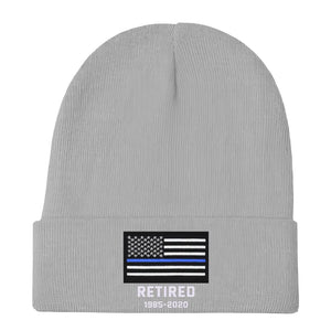 Personalized Retired US Police Officer Custom Served Time Embroidered Beanie Printed KVH231338