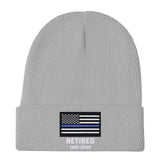 Personalized Retired US Police Officer Custom Served Time Embroidered Beanie Printed KVH231338