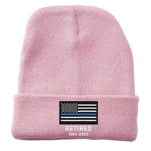 Personalized Retired US Police Officer Custom Served Time Embroidered Beanie Printed KVH231338