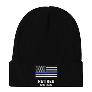 Personalized Retired US Police Officer Custom Served Time Embroidered Beanie Printed KVH231338