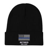 Personalized Retired US Police Officer Custom Served Time Embroidered Beanie Printed KVH231338