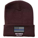 Personalized Retired US Police Officer Custom Served Time Embroidered Beanie Printed KVH231338