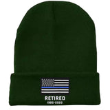 Personalized Retired US Police Officer Custom Served Time Embroidered Beanie Printed KVH231338