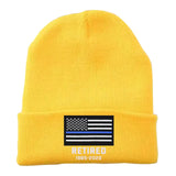 Personalized Retired US Police Officer Custom Served Time Embroidered Beanie Printed KVH231338
