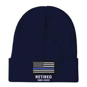 Personalized Retired US Police Officer Custom Served Time Embroidered Beanie Printed KVH231338