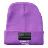 Personalized Retired US Police Officer Custom Served Time Embroidered Beanie Printed KVH231338