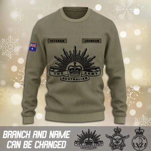 Personalized Australian Armed Force Veteran Sweater 3D Printed QTVQ1334