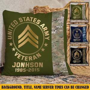 Personalized US Veteran Pillow Printed AHKVH231345