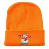 Personalized Grandma Snowman Custom Kid's Name Embroidered Beanie Printed VQ231352