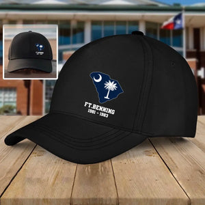 Personalized Military Base US Veteran Custom Time Black Cap QTHN231359