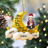 Personalized Mimi We Love You To The Moon And Back Moon Acrylic Ornament Printed VQ231367