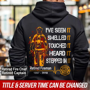 Personalized Retired Firefighter Custom Time Hoodie 2D Printed QTLVA1374