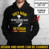 Personalized Vietnam Veteran Custom Military Base & Time Hoodie 2D Printed QTHN1385