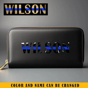 Personalized Police Name Leather Wallet KVH231386
