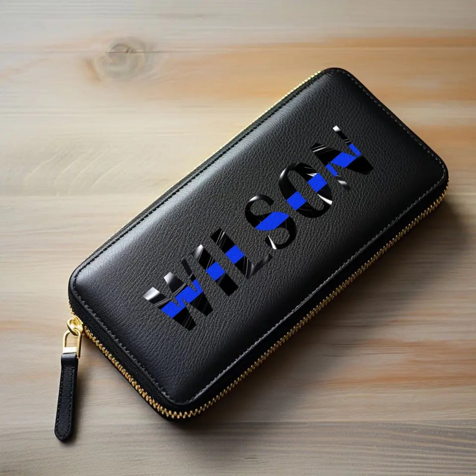 Personalized Police Name Leather Wallet KVH231386
