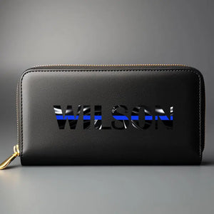 Personalized Police Name Leather Wallet KVH231386