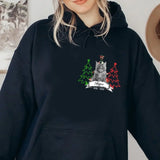 Personalized Upload Your Photo Custom Name & Time Cat Christmas Tree Hoodie 2D Printed VQ231390