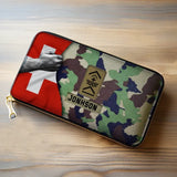 Personalized Swiss Military Veteran Custom Name Leather Wallet KVH231391