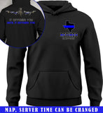 Personalized Thin Blue Line Retired US State Flag Custom Served Times Hoodie 2D Printed 231398AHVH