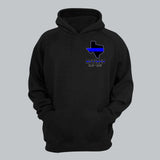 Personalized Thin Blue Line Retired US State Flag Custom Served Times Hoodie 2D Printed 231398AHVH