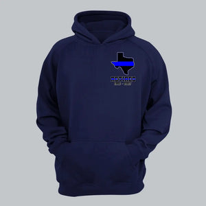 Personalized Thin Blue Line Retired US State Flag Custom Served Times Hoodie 2D Printed 231398AHVH