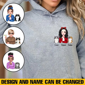 Personalized Cat Mom Custom Name Cat Lovers Gift Hoodie 2D Printed HN231404