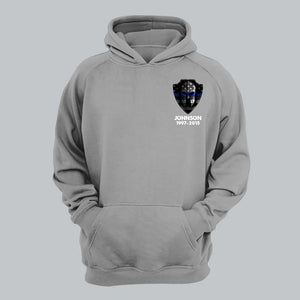 Personalized Thin Blue Line US Custom Served Times and Name Hoodie 2D Printed 231413AHVH