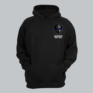 Personalized Thin Blue Line US Custom Served Times and Name Hoodie 2D Printed 231413AHVH