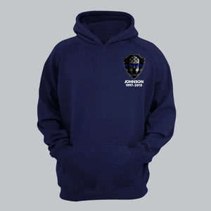 Personalized Thin Blue Line US Custom Served Times and Name Hoodie 2D Printed 231413AHVH