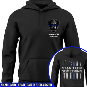 Personalized Thin Blue Line US Custom Served Times and Name Hoodie 2D Printed 231413AHVH