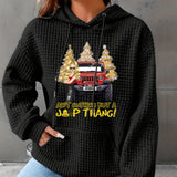 Personalized Christmas Ain't Nothing But A Jeep Thang Hooded Plaid Solid 2D Printed QTVQ1400