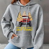 Personalized Christmas Ain't Nothing But A Jeep Thang Hooded Plaid Solid 2D Printed QTVQ1400