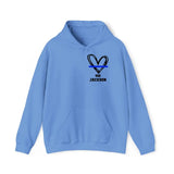 Personalized Thin Blue Line Law Enforcement Wife Custom Badge Number And Name Hoodie 2D Printed QTHN1427