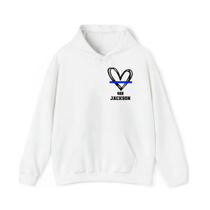 Personalized Thin Blue Line Law Enforcement Wife Custom Badge Number And Name Hoodie 2D Printed QTHN1427