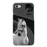 Personalized Upload Your Horse Photo Horse Custom Name Phonecase Printed VQ231438