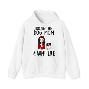 Personalized Rockin' The Dog Mom & Aunt Life Dog Lovers Gift Hoodie 2D Printed HN231478