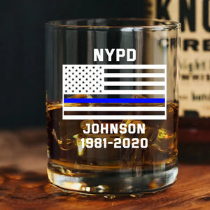 Personalized US Law Enforcement Whiskey Glass Printed 231475AHVQ