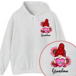 Personalized Grandma Gnome Custom Kid's Name Hoodie 2D Printed VQ231499