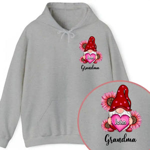 Personalized Grandma Gnome Custom Kid's Name Hoodie 2D Printed VQ231499