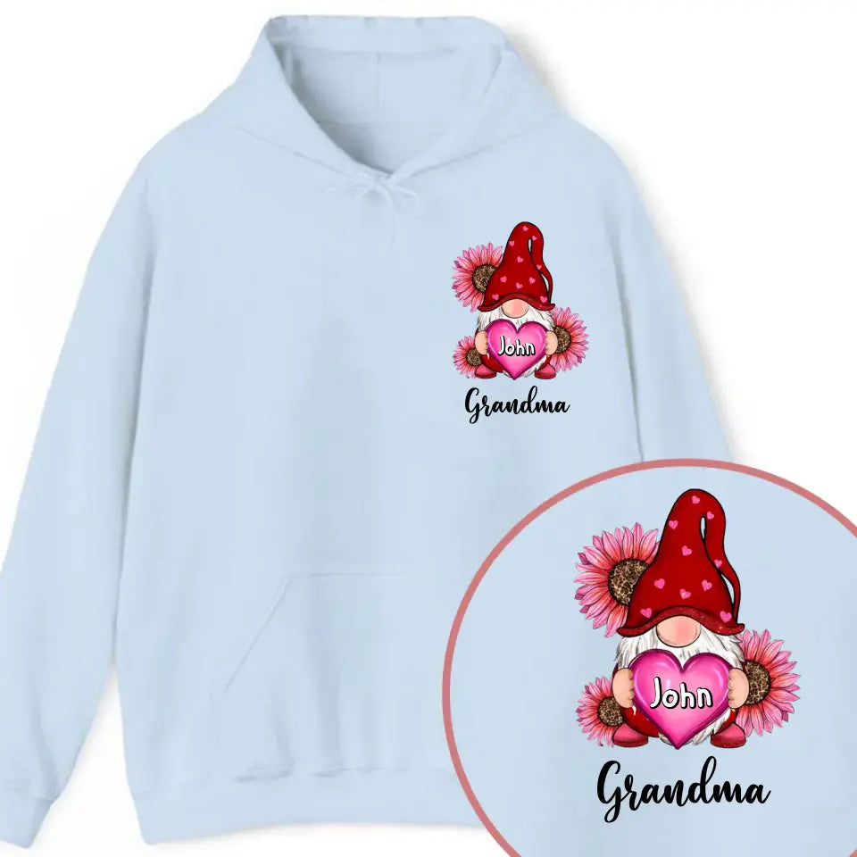 Personalized Grandma Gnome Custom Kid's Name Hoodie 2D Printed VQ231499