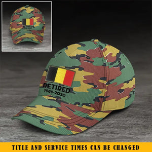 Personalized Belgian Veteran Retired Custom Served Time Cap QTKH1523
