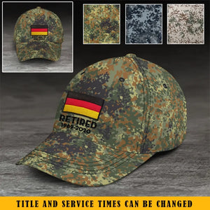 Personalized German Veteran Retired Custom Served Time Cap QTKH1523