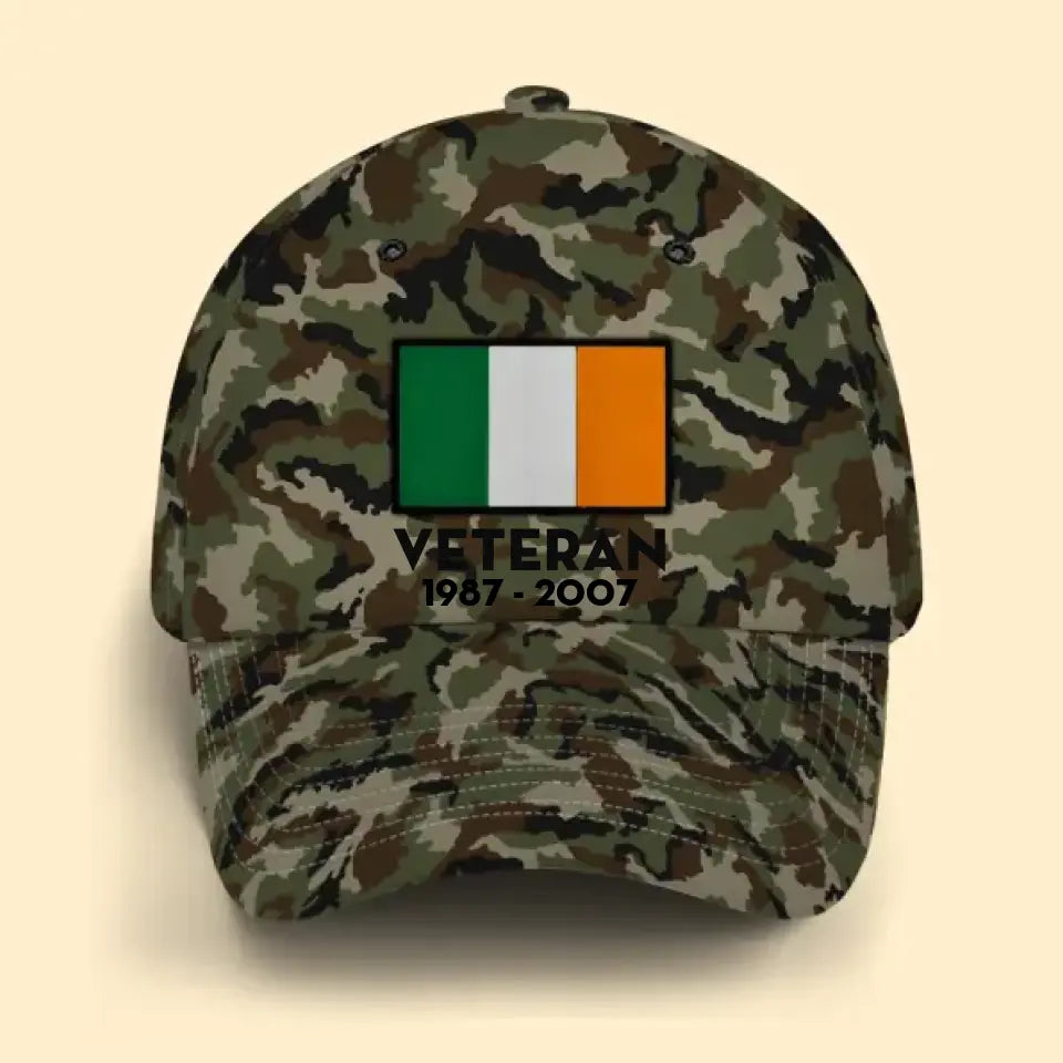 Personalized Irish Veteran Retired Custom Served Time Cap QTKH1523