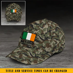 Personalized Irish Veteran Retired Custom Served Time Cap QTKH1523