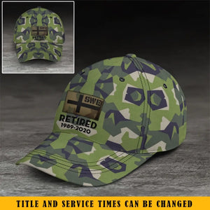Personalized Swedish Veteran Retired Custom Served Time Cap QTKH1523