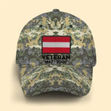 Personalized Austrian Veteran Retired Custom Served Time Cap QTKH1523