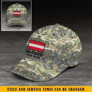 Personalized Austrian Veteran Retired Custom Served Time Cap QTKH1523