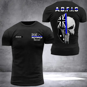 Personalized Australian Thin Blue Line Law Enforcement Sheepdog Custom Your Year Tshirt 2D Printed 231547AHVH