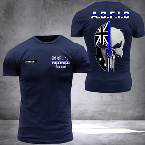 Personalized Australian Thin Blue Line Law Enforcement Sheepdog Custom Your Year Tshirt 2D Printed 231547AHVH