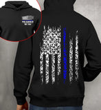 Personalized Thin Blue Line US Retired Police Custom Time Hoodie 2D Printed QTLVA231558